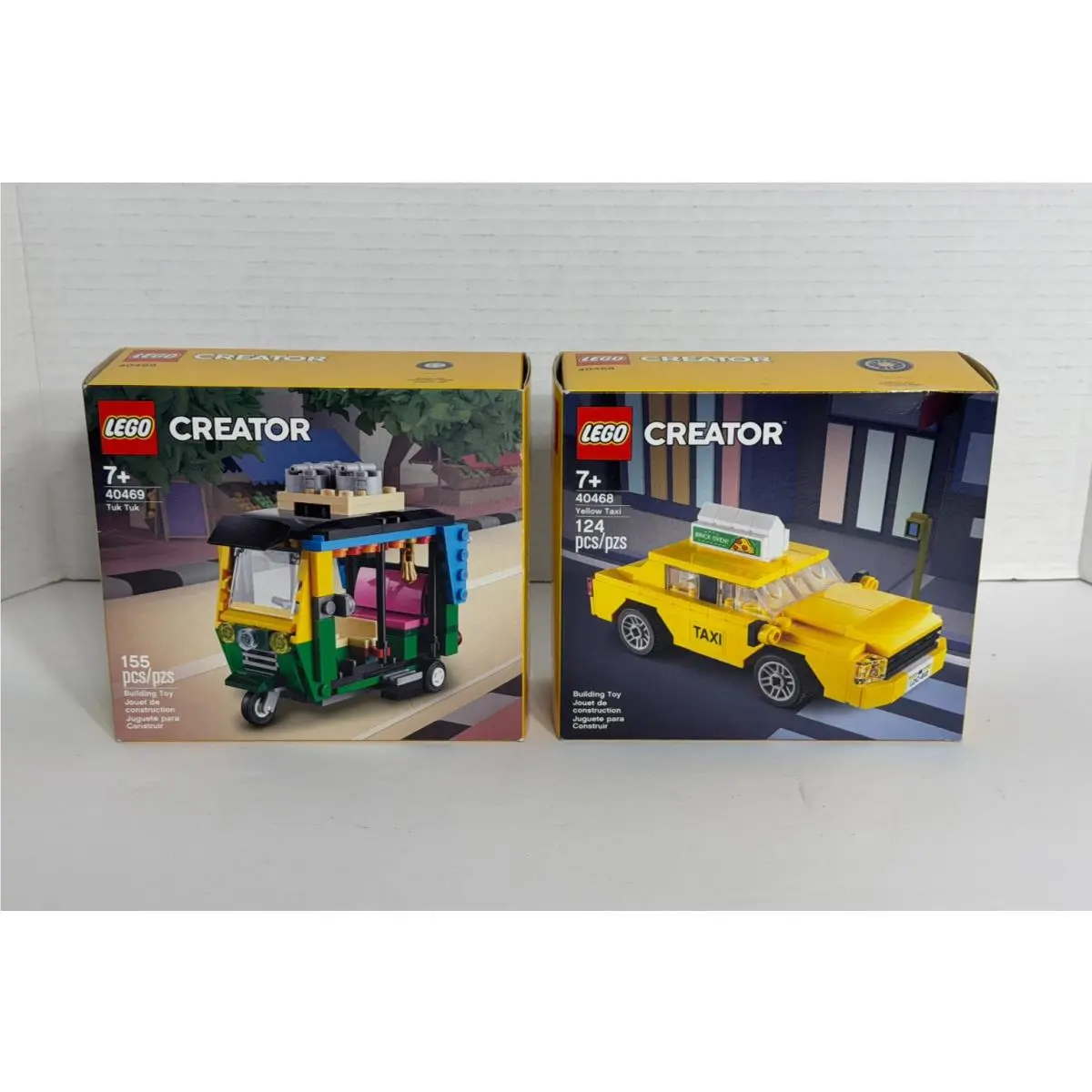 Lego Creator Lot: Yellow Taxi Cab 40468 Tuk Tuk 40469