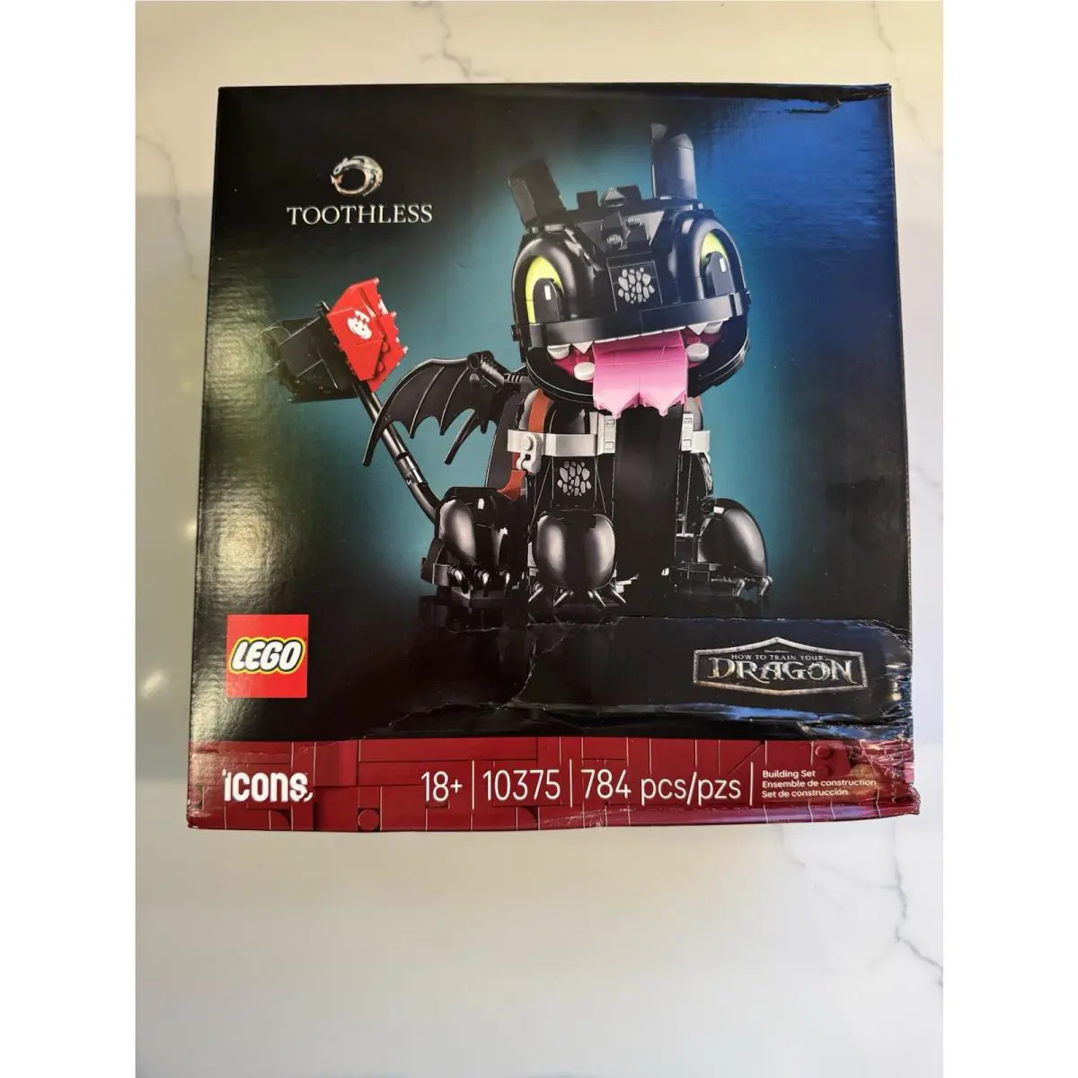 Lego Icons 10375 How to Train Your Dragon Toothless Night Fury New- See Desc
