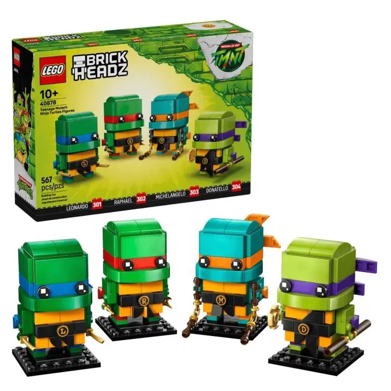 Lego 40878: Teenage Mutant Ninja Turtles Brickheadz IN Hand Ship Worldwide