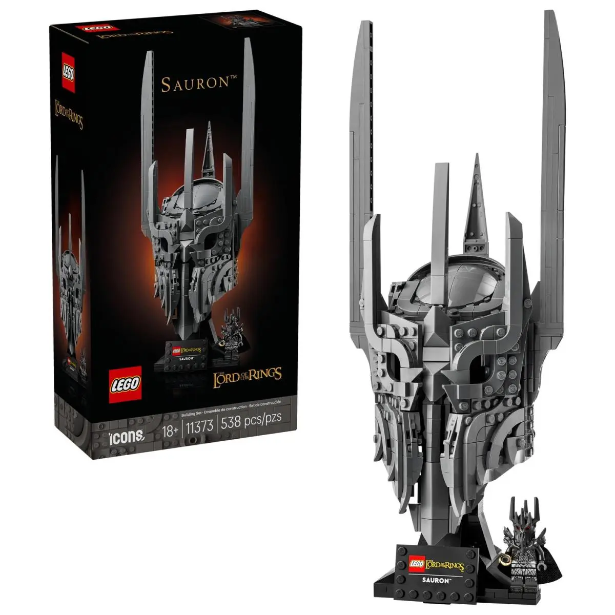 Lego Icons The Lord of The Rings: Sauron`s Helmet - Building Set For Adults Age