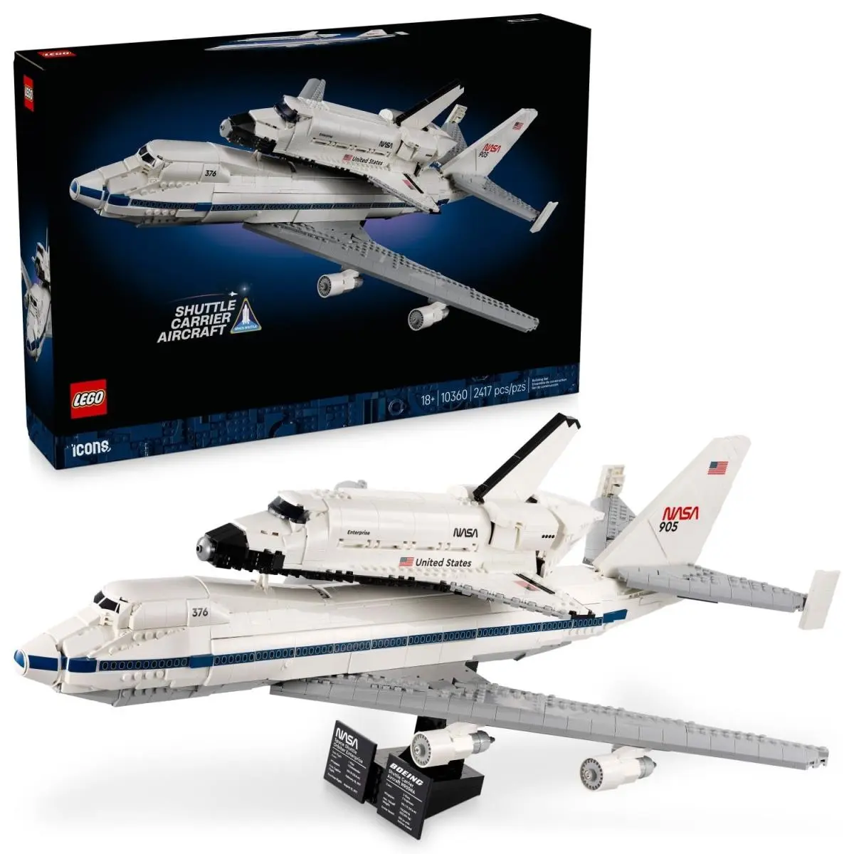 Lego Icons Shuttle Carrier Aircraft Building Set For Adults