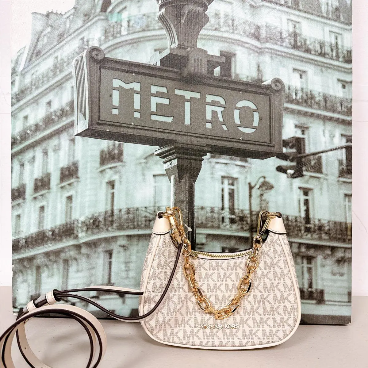 Michael Kors 35R3G4CC1B Cora Extra-small Signature Logo Shoulder Bag