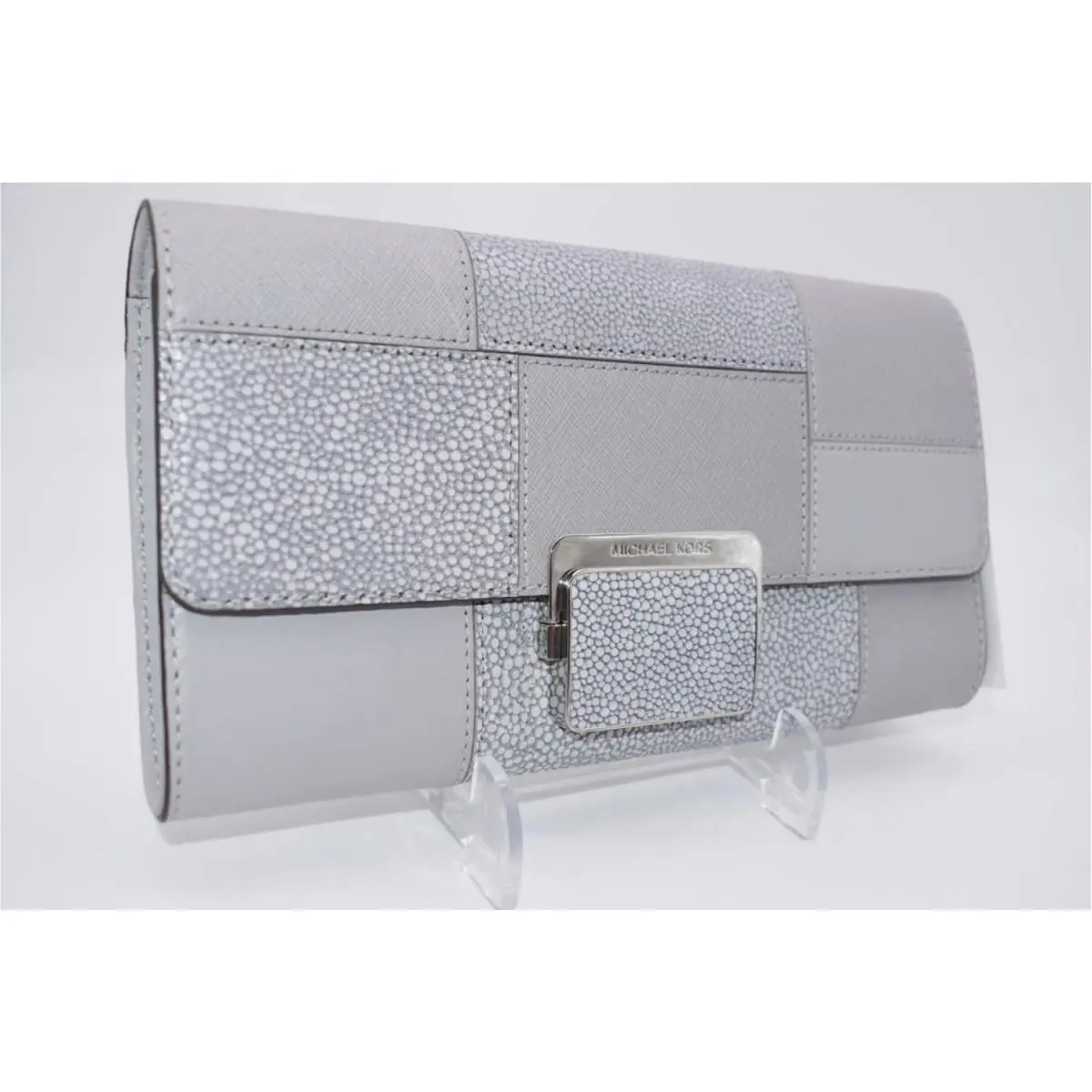Michael Kors Cynthia Large Patchwork Clutch Bag