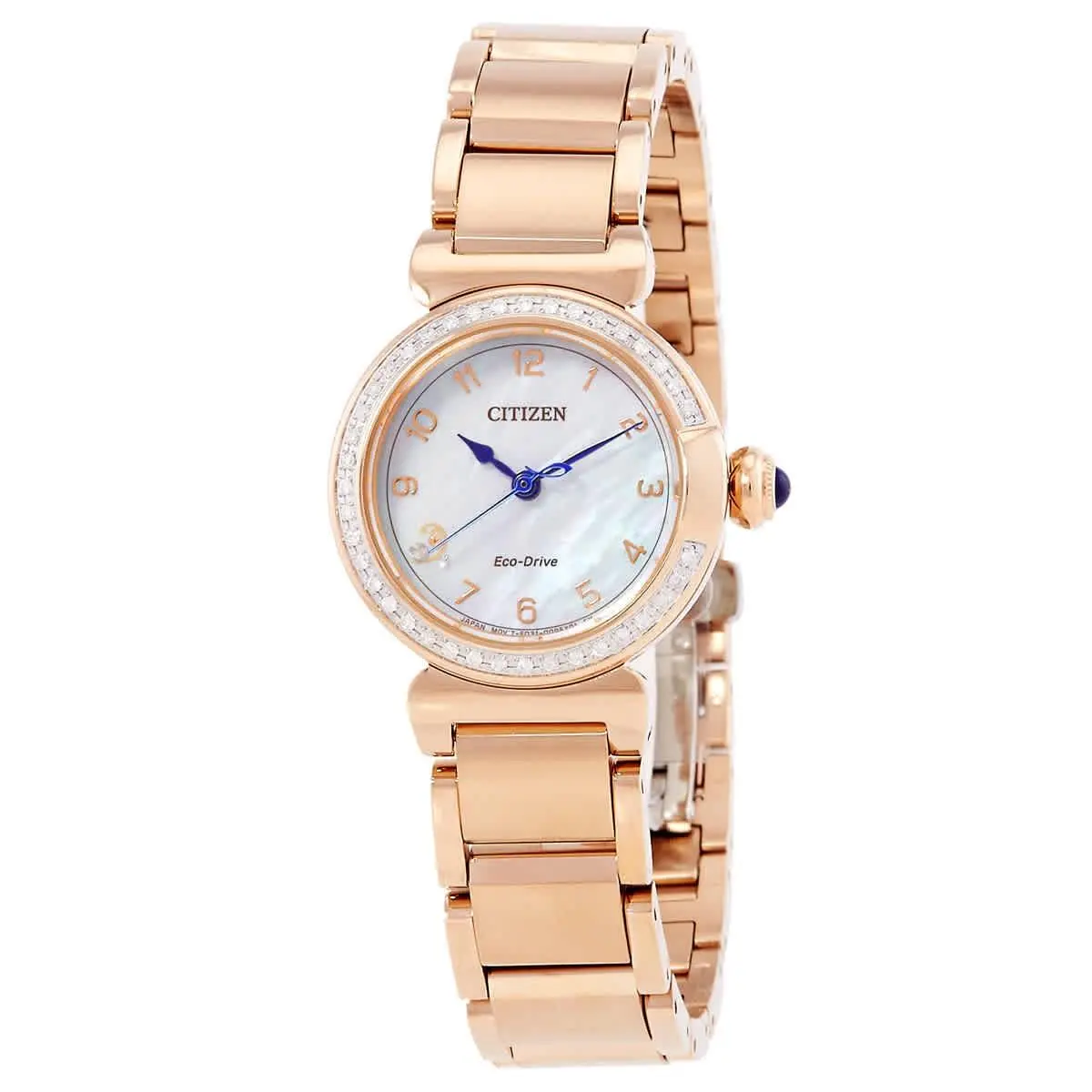 Citizen L Mae Diamond White Mop Dial Ladies Watch EM1123-89D