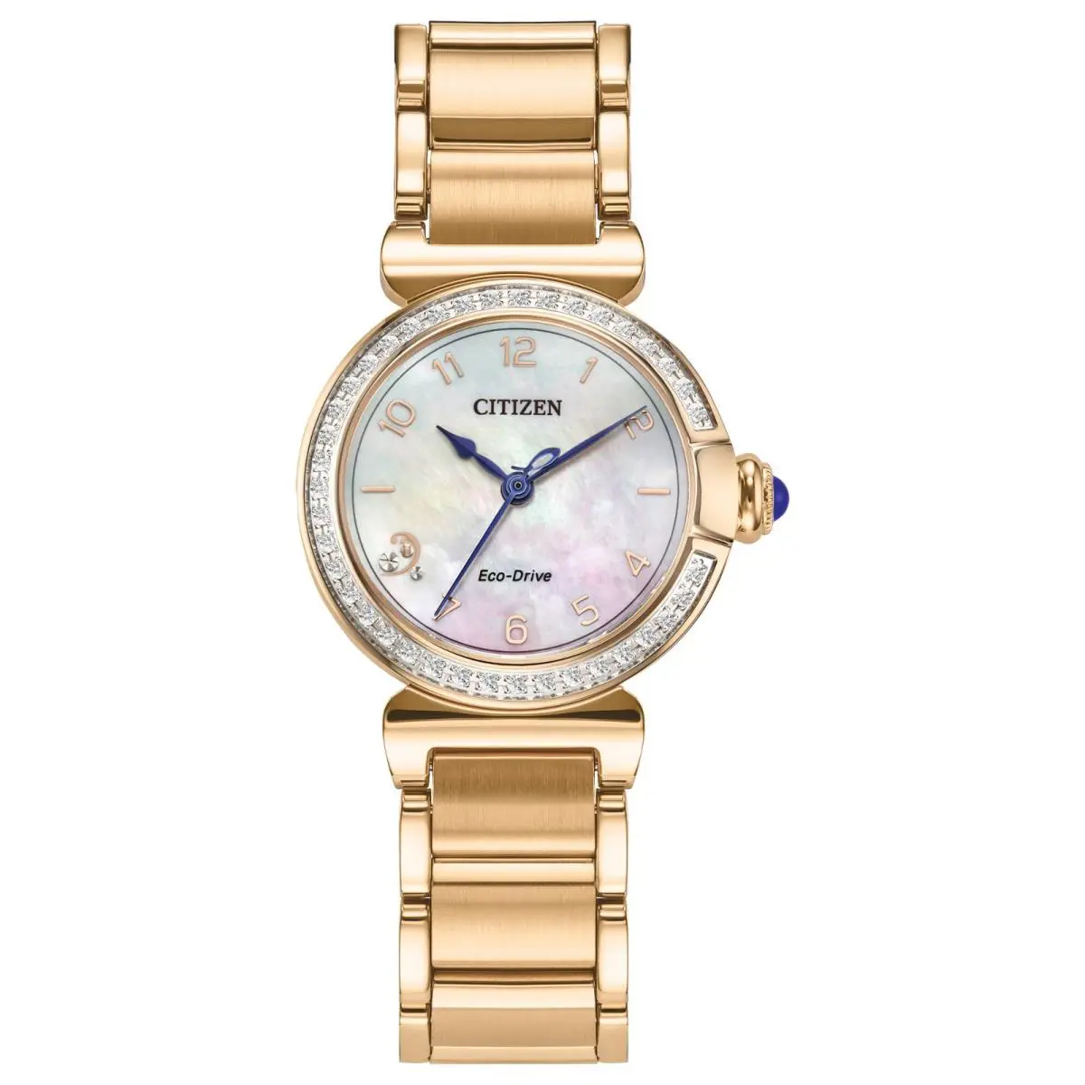 Citizen Women`s Mae Diamond Accent Rose Gold Eco-drive Watch 26MM EM1123-89D