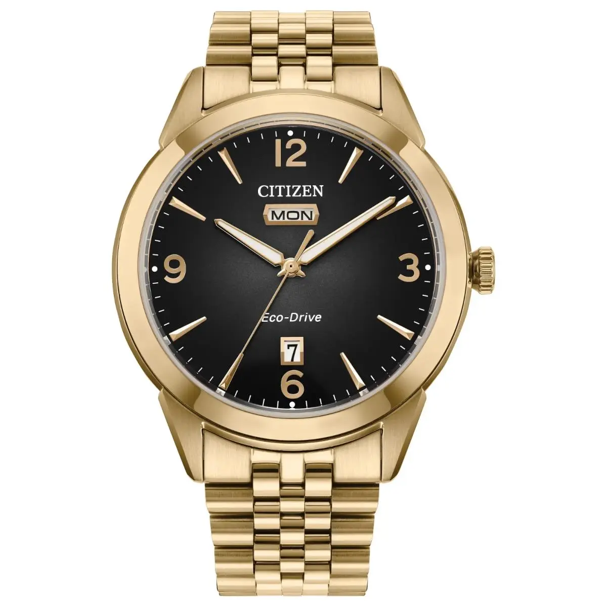 Citizen Rolan Black Day/date Dial Men`s Eco-drive Watch AW0152-58H