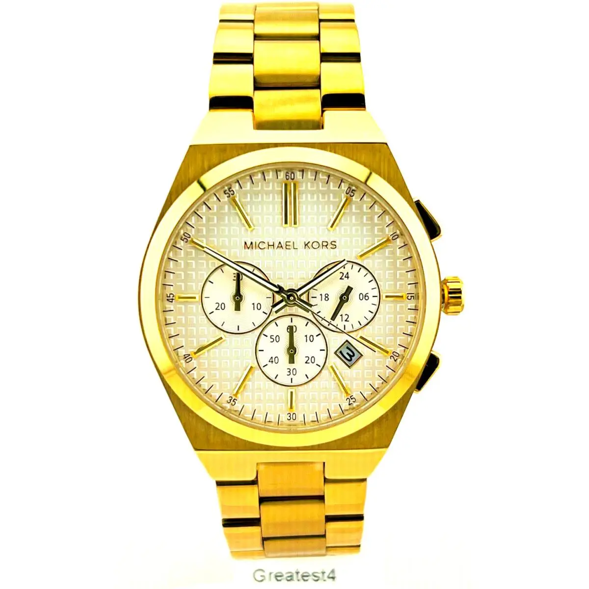 Michael Kors Lennox MK9120 Gold Toned Chronograph Quartz 41 MM Unisex Watch