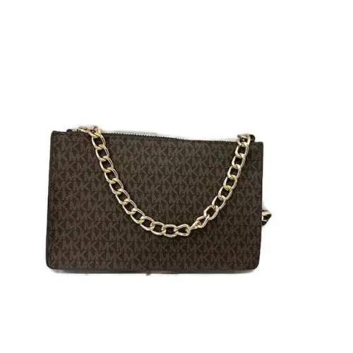 Michael Kors XL Belt Bag - Exterior: brown/tan, Hardware: gold, Lining: tan