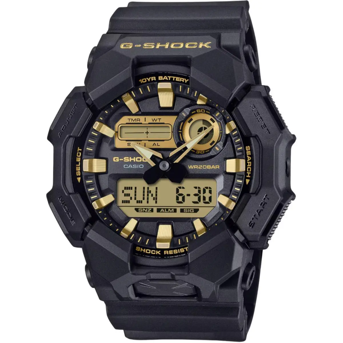 Men`s Watch G-shock Black and Grey Analog-digital Dial GA-010GB-1A9CR by Casio