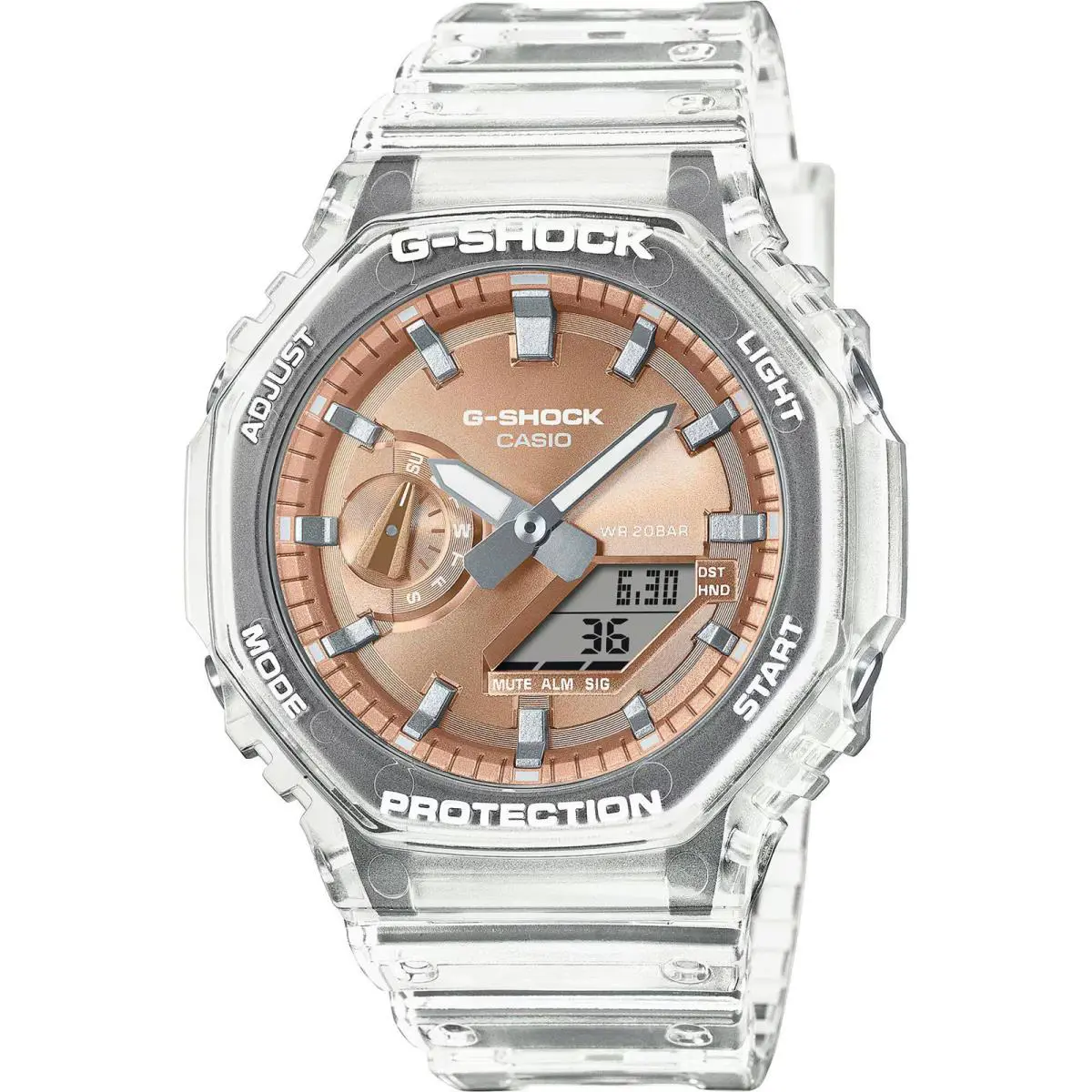 Casio Men`s Watch G-shock Brown and Grey Analog-digital Dial GA-2100BM-7A5CR