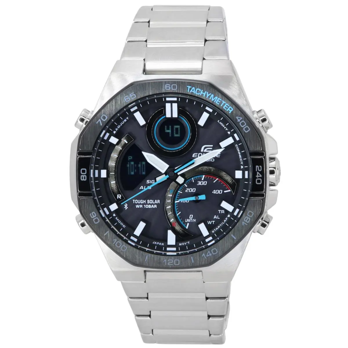 Casio Edifice Bluetooth Mobile Link Alarm Tachymeter ECB950DB-1A 100M Mens Watch