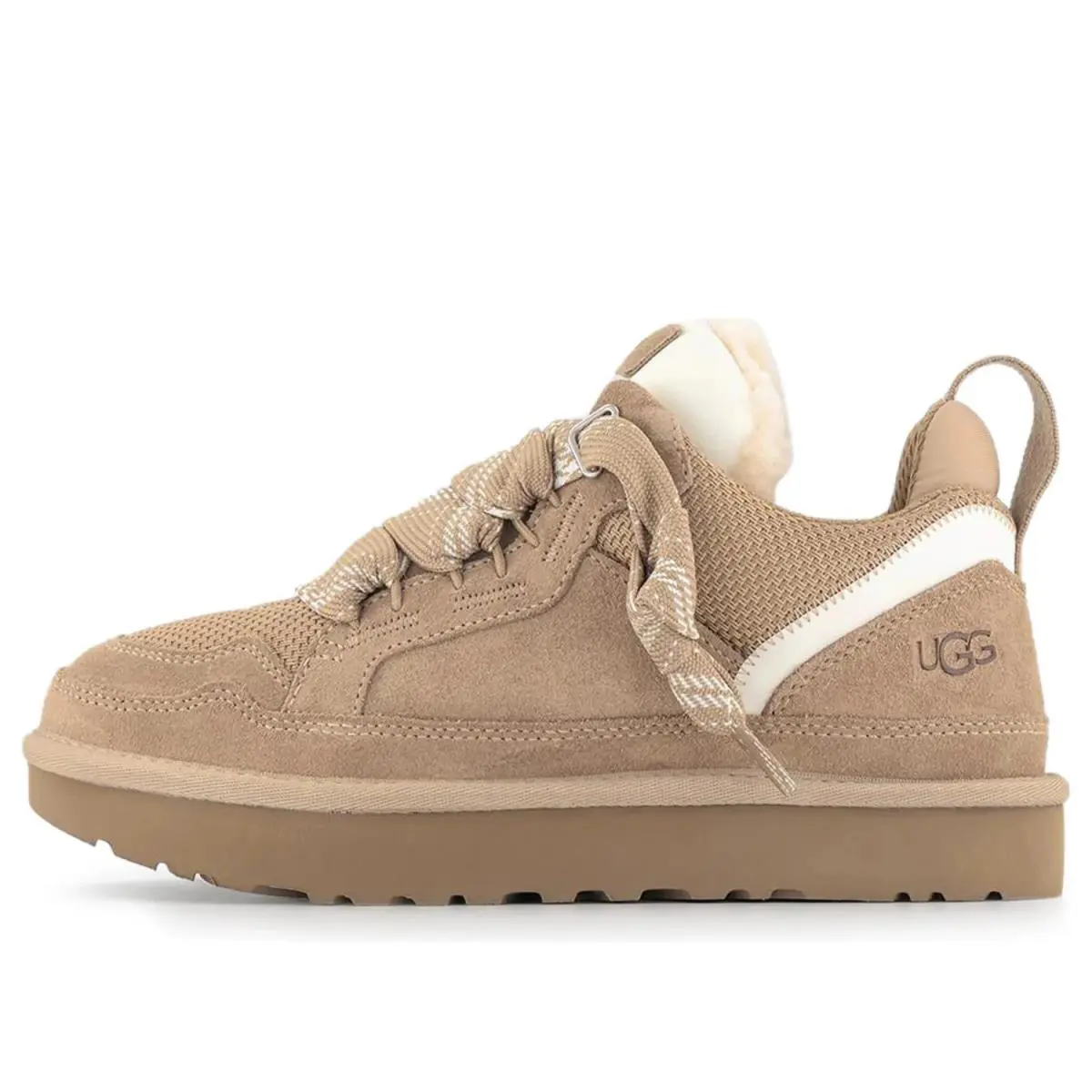 Ugg Lowmel 1152410K-SAN Sneakers Kids US 6 Sand Suede Lifestyle Shoes RHS7314 - Brown