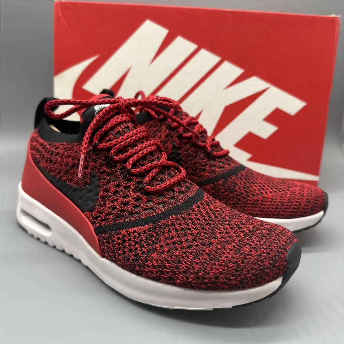Nike Womens Air Max Thea Ultra Fk Red Running Trainers Size 8