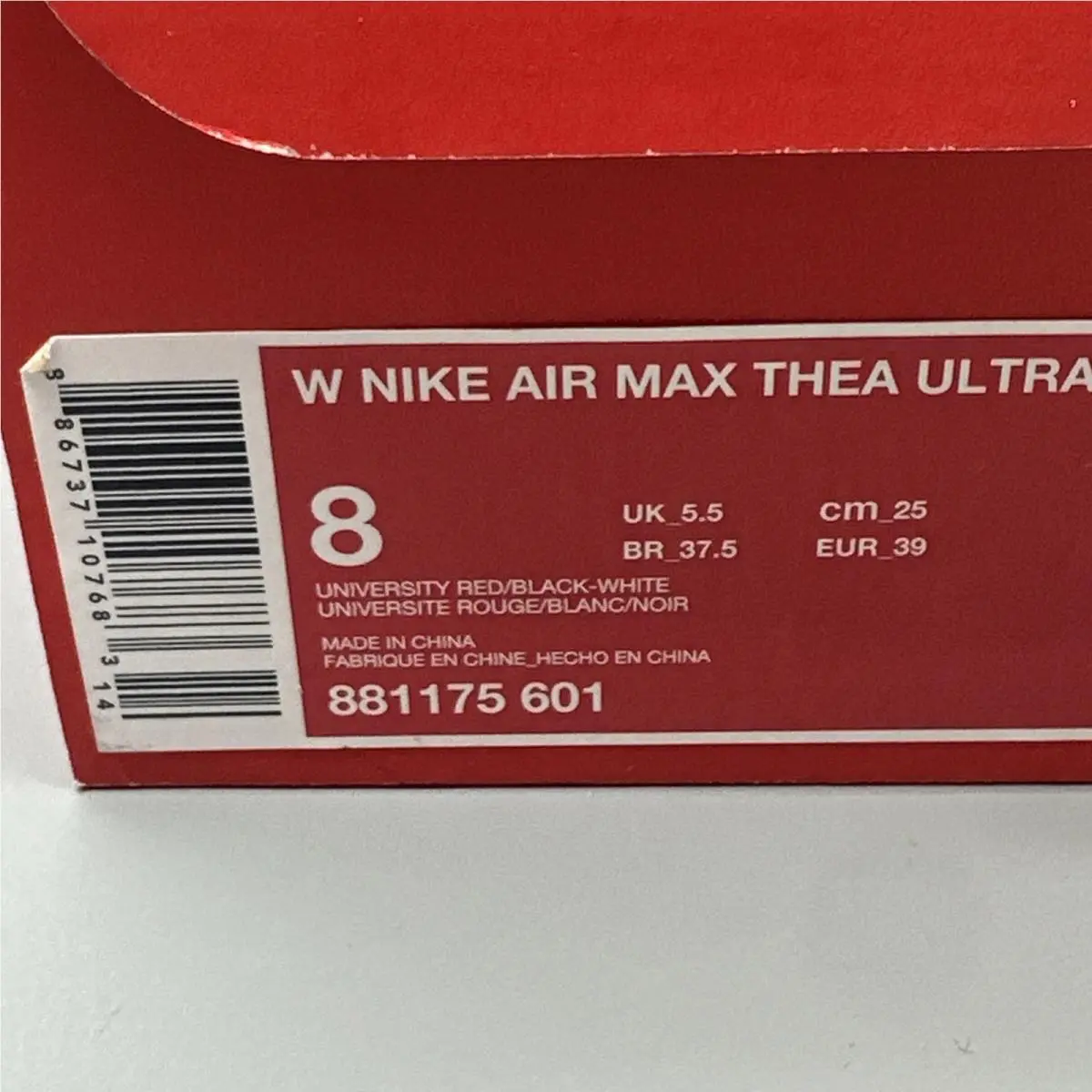Nike shoes - Nike Air Max Thea Ultra Flyknit - 881175 - RED 10