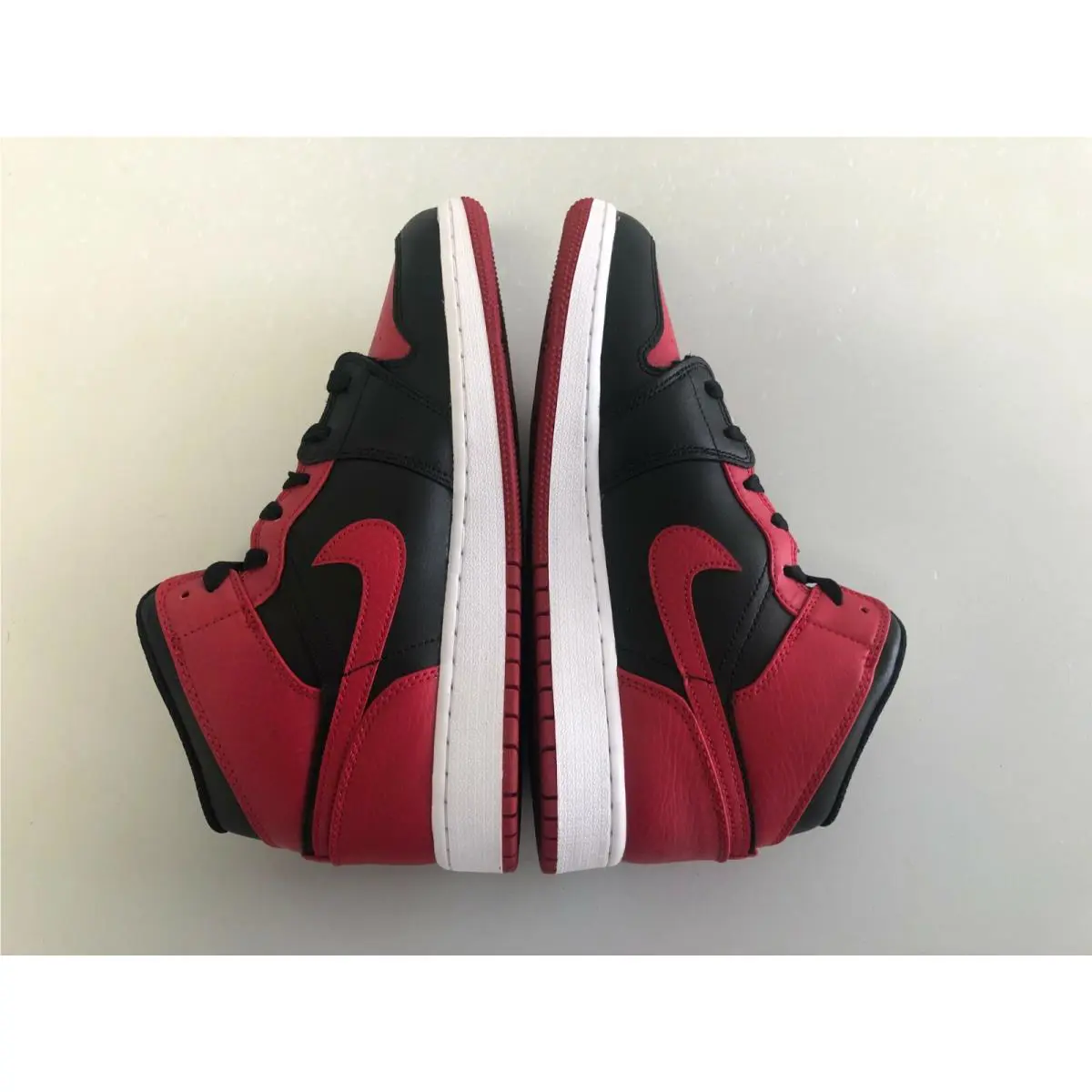 Nike shoes - Nike Air Jordan 1 Mid - Black/Gym Red-White (UPC: 194498268391) 3