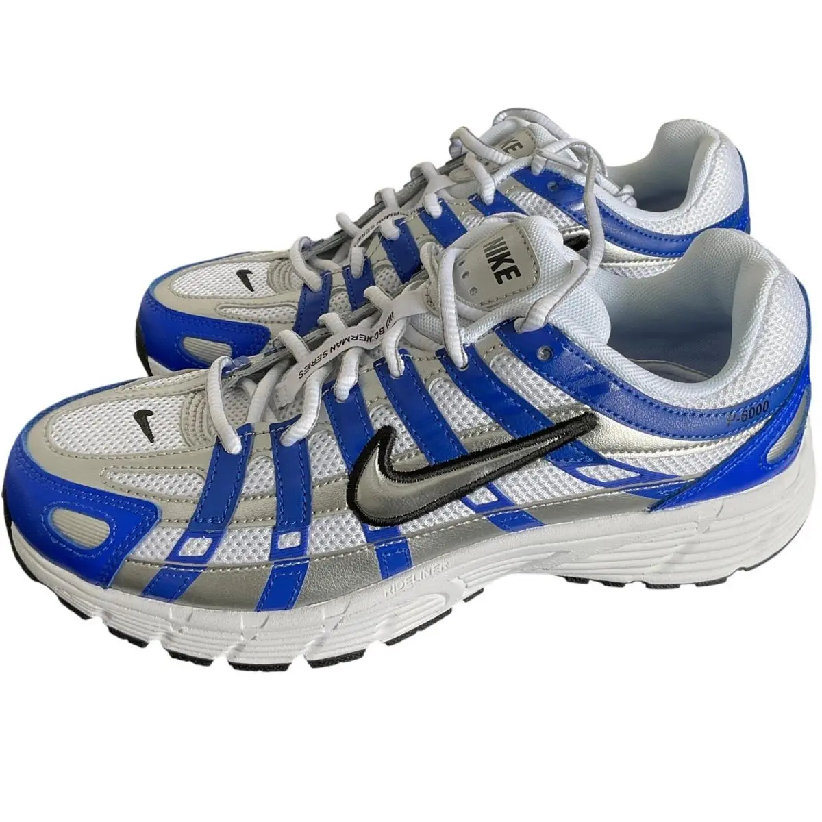 P-6000 White Royal Blue Silver Metallic HV5064-402 Sneakers 6Y Womens 7.5 by Nike