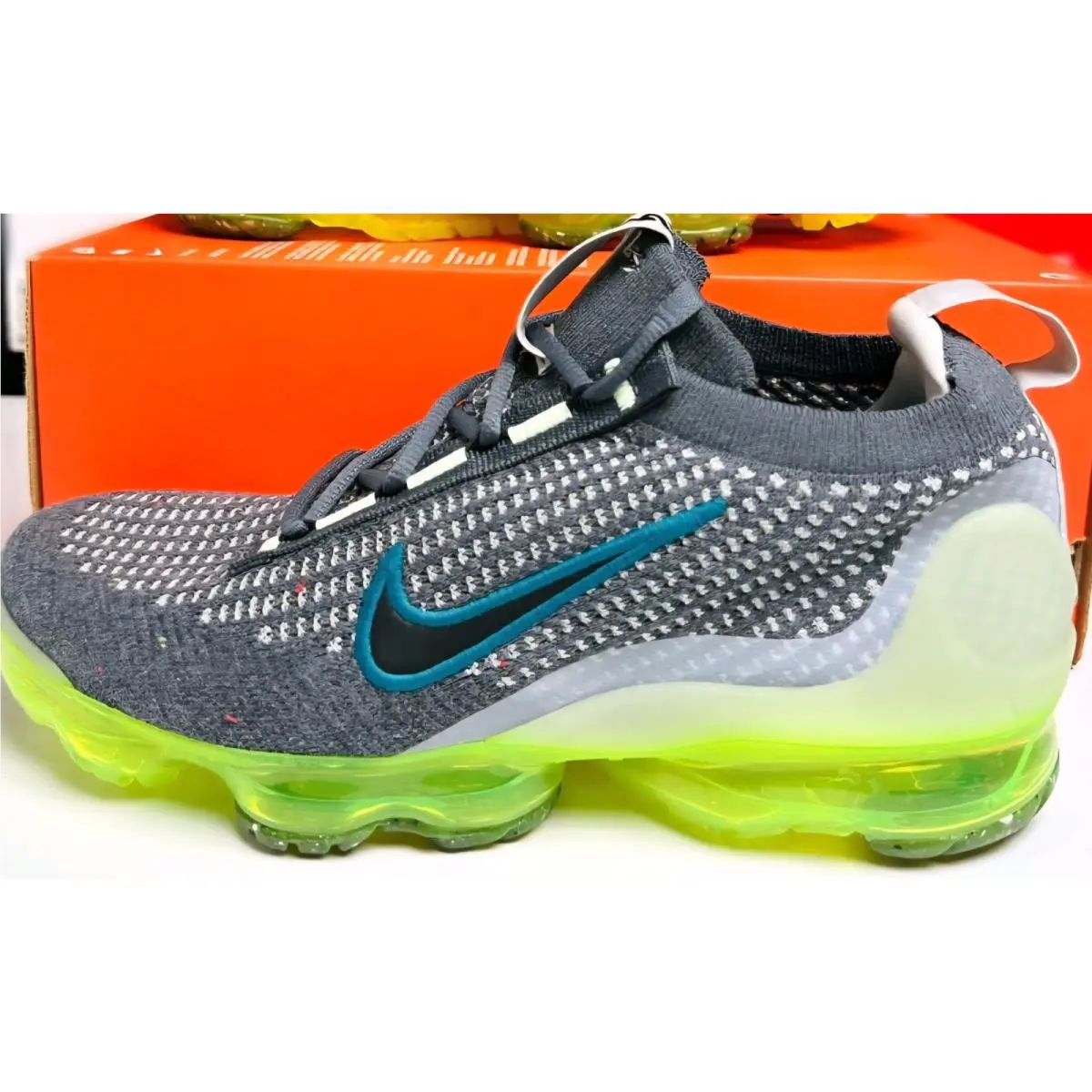 Nike shoes - Nike Air VaporMax 2021 - Air VaporMax - Dark Grey-Barely Volt 7