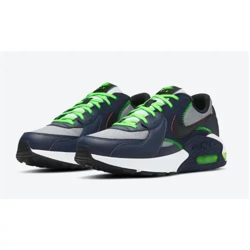 Nike Air Max Excee Men Sz 12 Blackened Blue Neon Green Shoes CD4165-400 Rare
