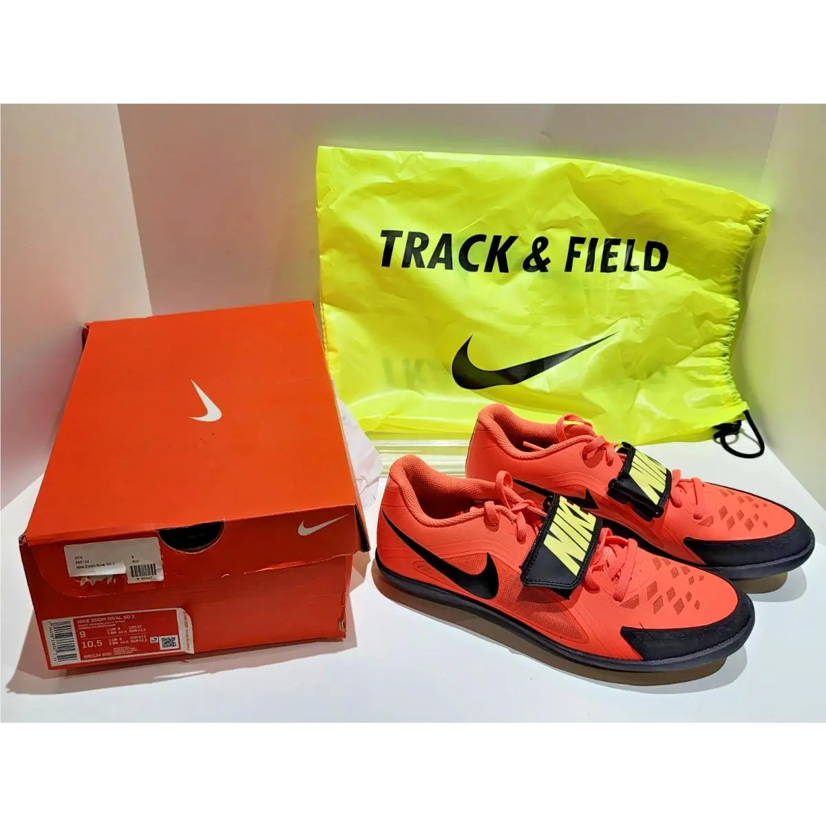 Nike Zoom Rival SD 2 Bright Mango Track and Field Throwing Sneakers