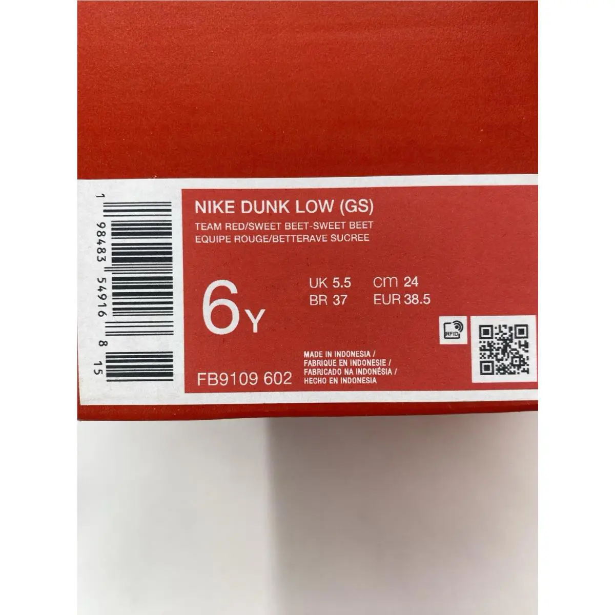 Nike shoes - Nike Dunk Low - Dunk Low - FB9109 602 - Team Red/Sweet Beet (UPC: 198483549168) 7