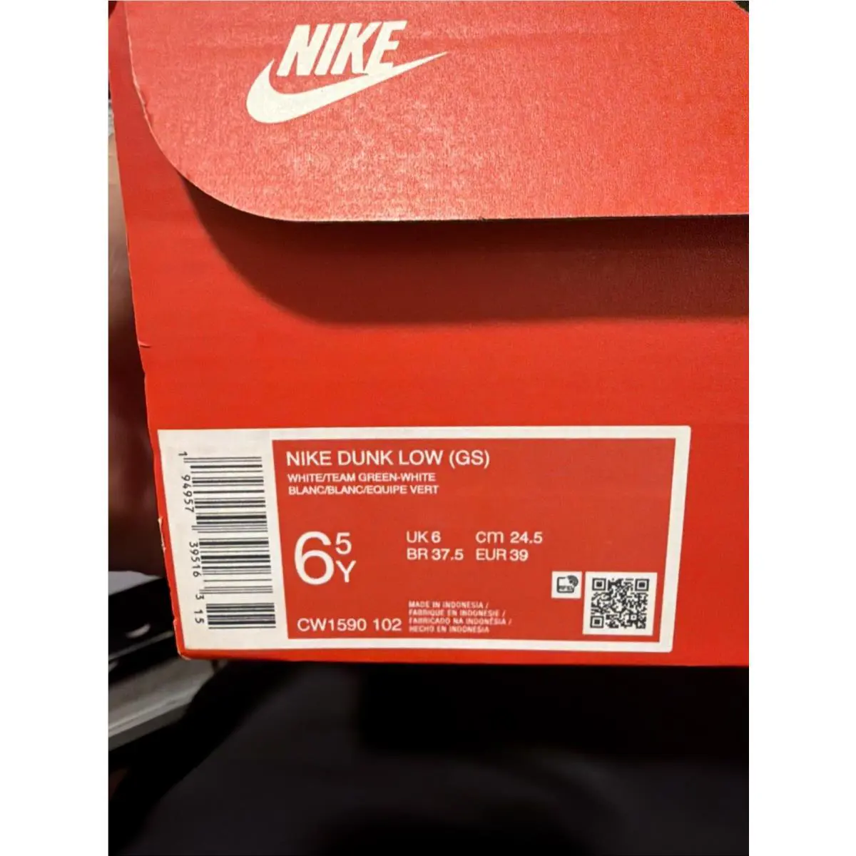 Nike shoes - Nike Dunk Low GS - Dunk Low - Dark Green and White 9