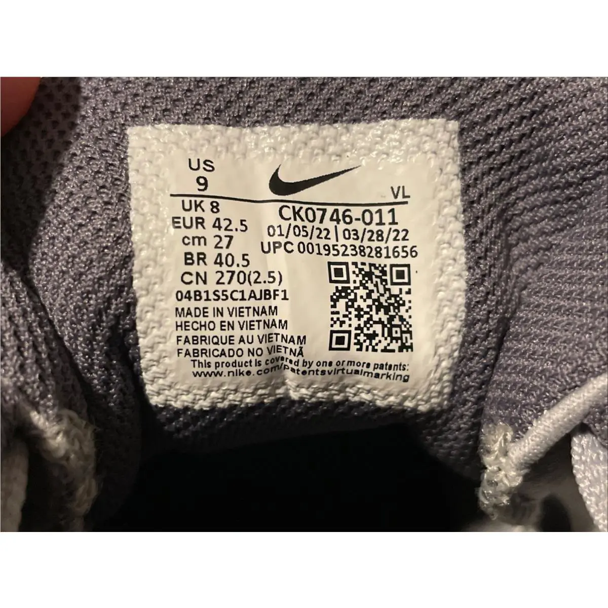 Nike shoes - Nike Alpha Huarache 3 - Alpha Huarache - CK0746-011 - Gray 3
