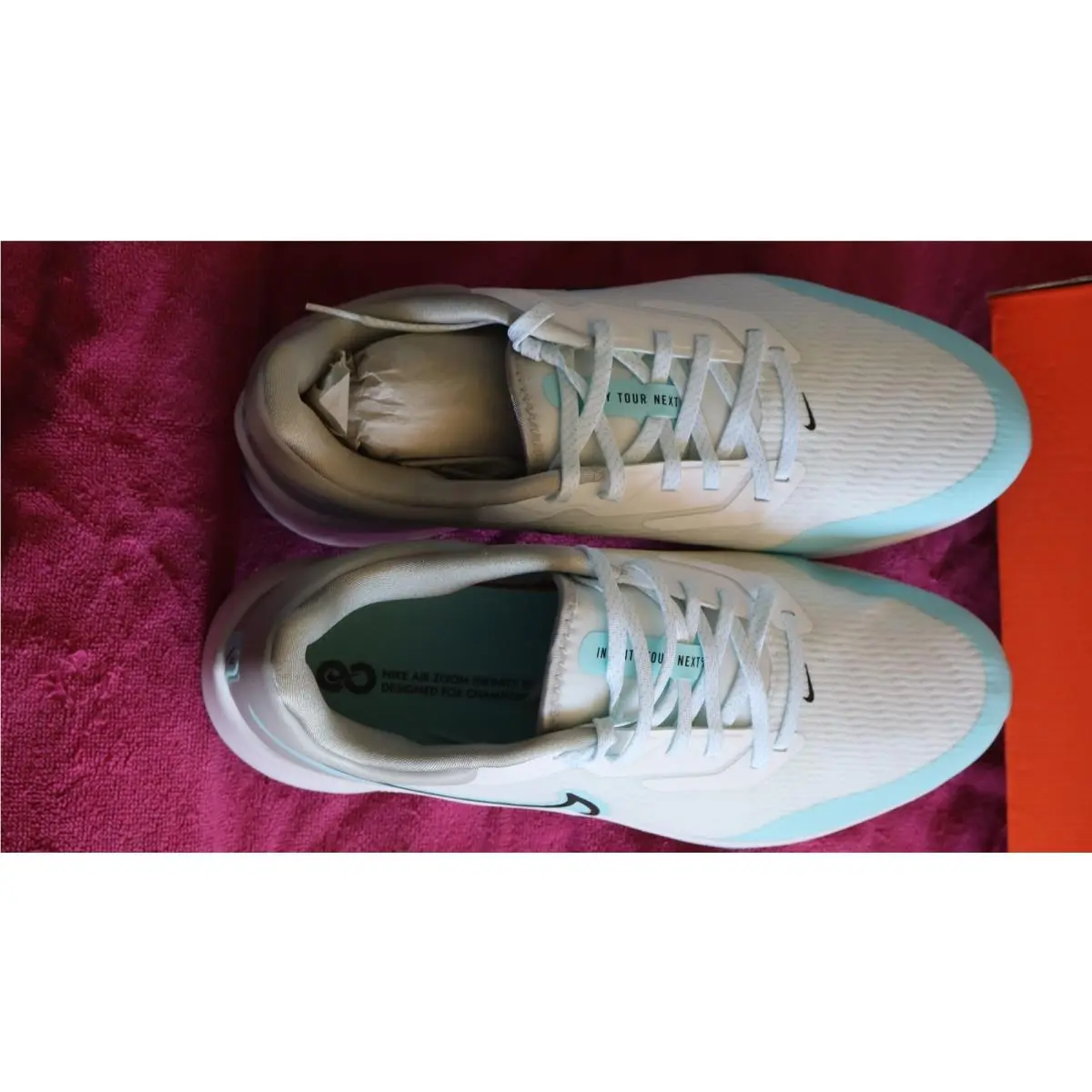 Nike shoes - Air Zoom Infinity Tour Next % - DM8446-143 - White/Black/Copa/Light Smoke Gray 4