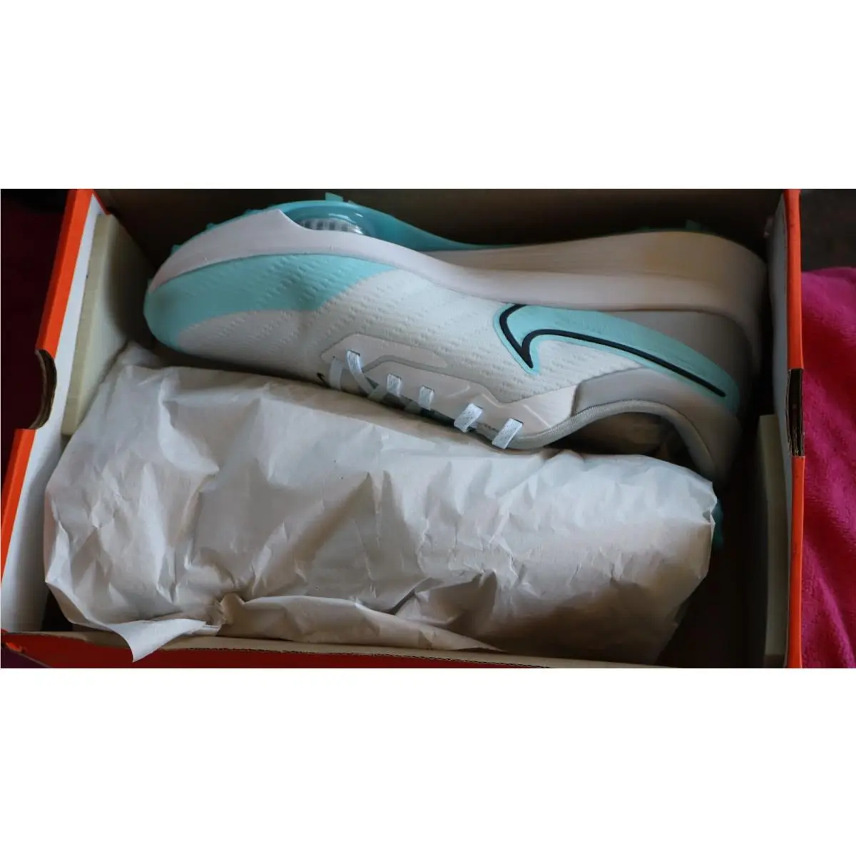 Nike shoes - Air Zoom Infinity Tour Next % - DM8446-143 - White/Black/Copa/Light Smoke Gray 7