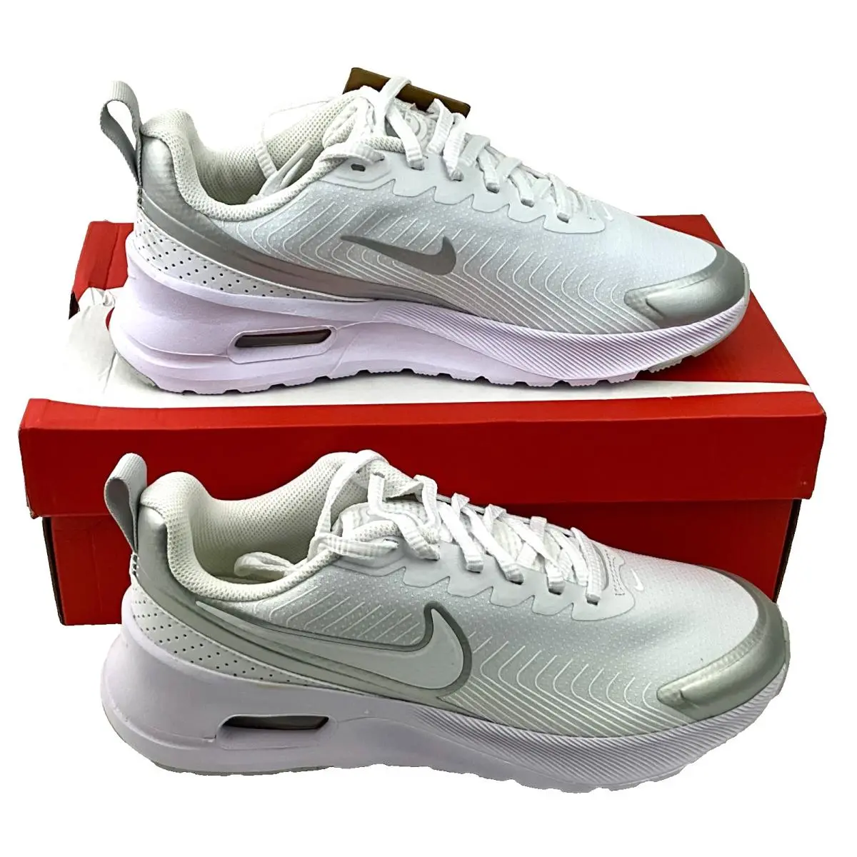 Nike Air Max Nuaxis White Platinum Purple HF1233 101 Women`s Size 8.5 Sneaker
