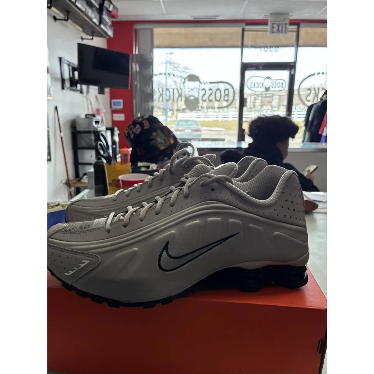 Nike shoes - Nike Shox R4 - Shox - College Grey/University Red/Metallic Silver/Black 10