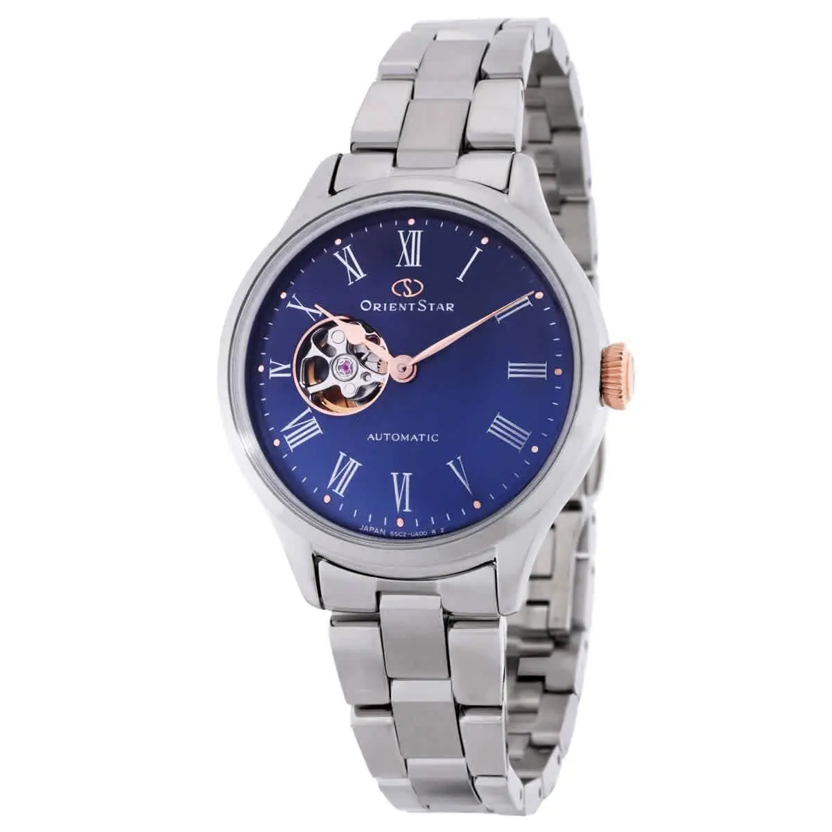 Orient Star Classic Limited Edition Automatic Blue Dial Ladies Watch - Dial: Blue, Band: Silver-tone, Bezel: Silver-tone