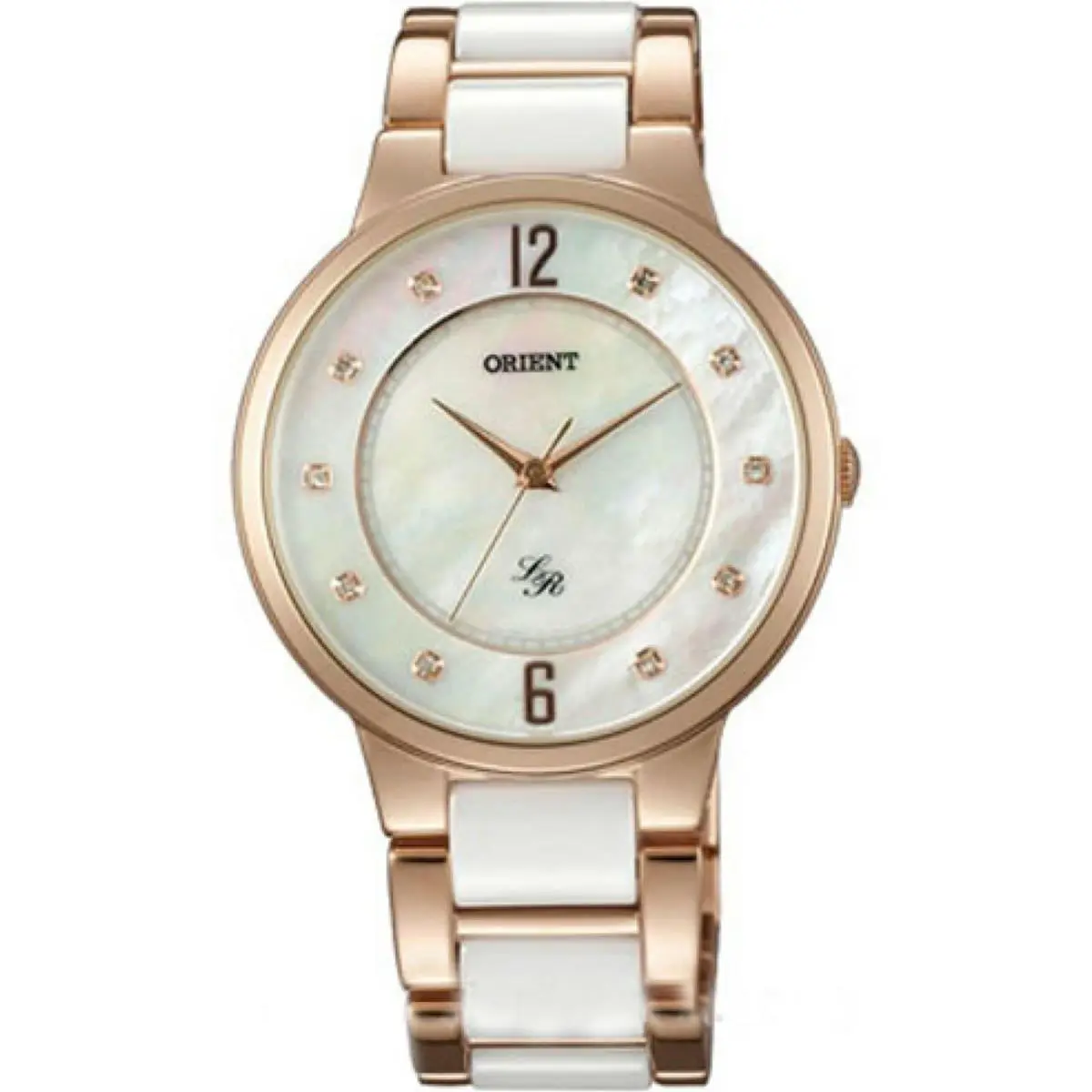 Orient FQC0J002W0 Ladies Quartz Stainless Steel Rose Gold Tone Accented Dial WR - Gold, Quartz