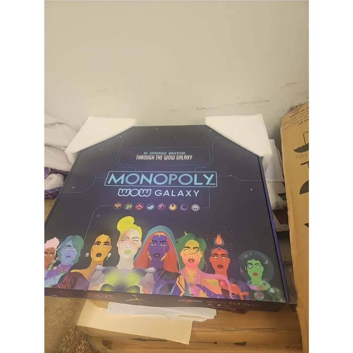 Monopoly Wow Galaxy Luxe Edition W/ Metallic Wood Cabinet