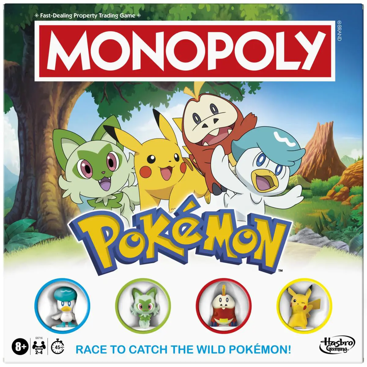Monopoly Pokémon Edition Board Game Ages 8 and Up 2 to 4 Players Kids Game