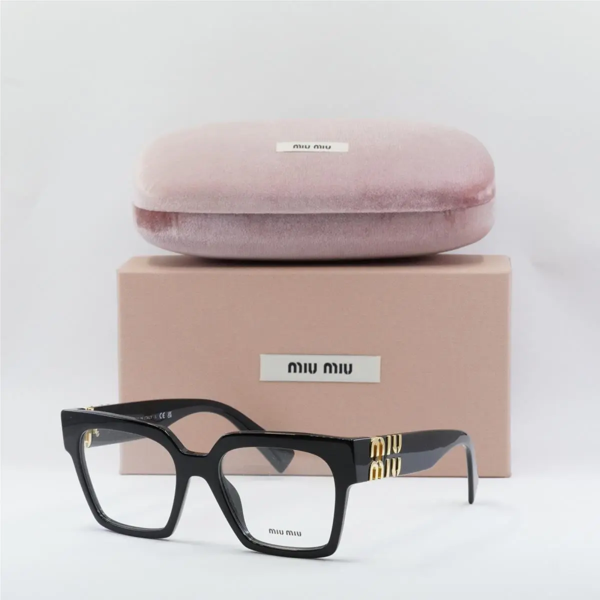 Miu Miu MU04UV 1AB1O1 Black 52mm Eyeglasses