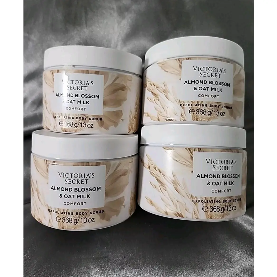 4 Victoria`s Secret Body Scrub Exfoliating Almond Blossom Oat Milk 13oz