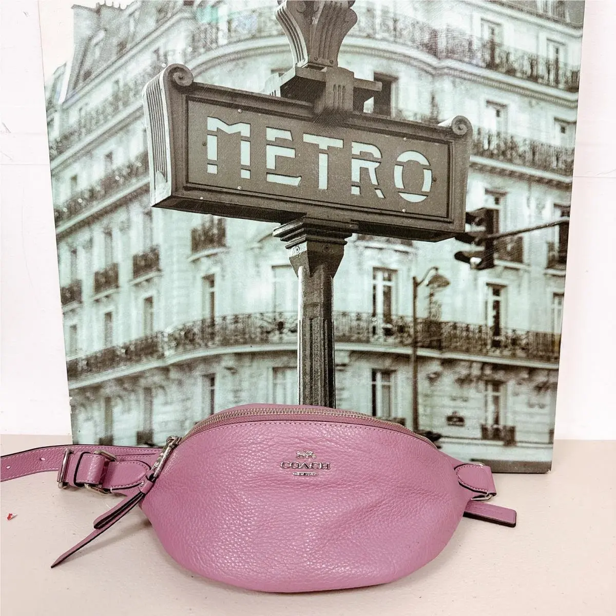 Coach F48738 Pebble Leather Belt Bag