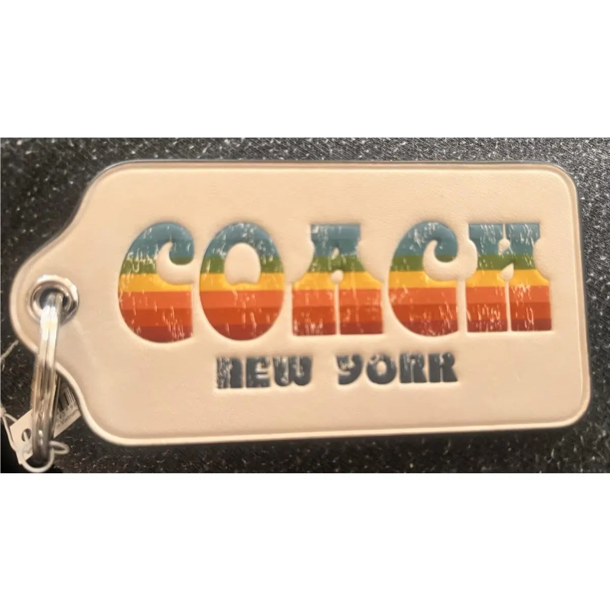 Coach Lgtbq Pride Rainbow Leather Bag Charm Keychain Rare