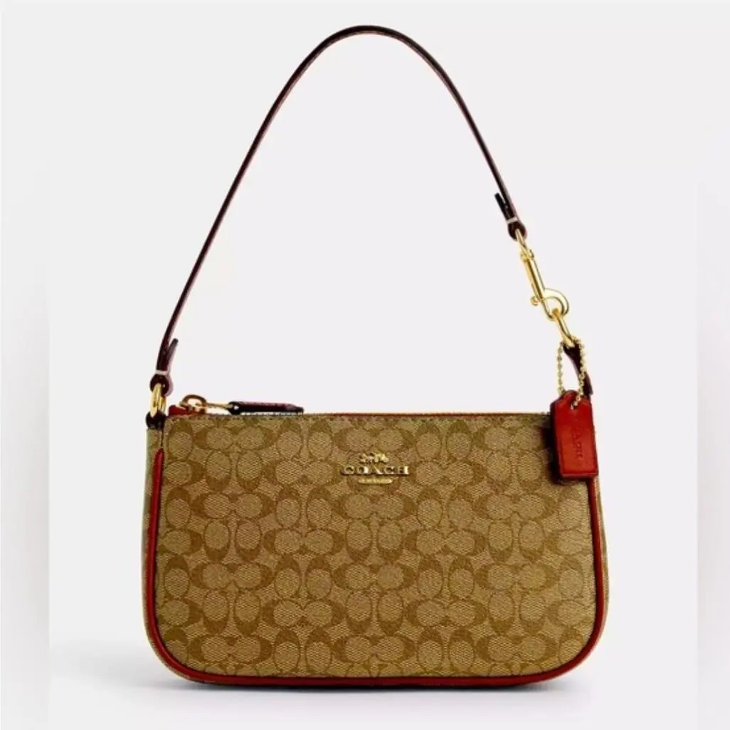 Coach Nolita 19 In Colorblock Micro Signature Shoulder Canvas Bag Y2K
