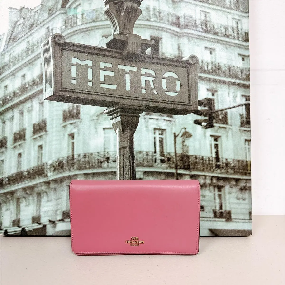 Coach 27247 Callie Foldover Chain Clutch IN Rose