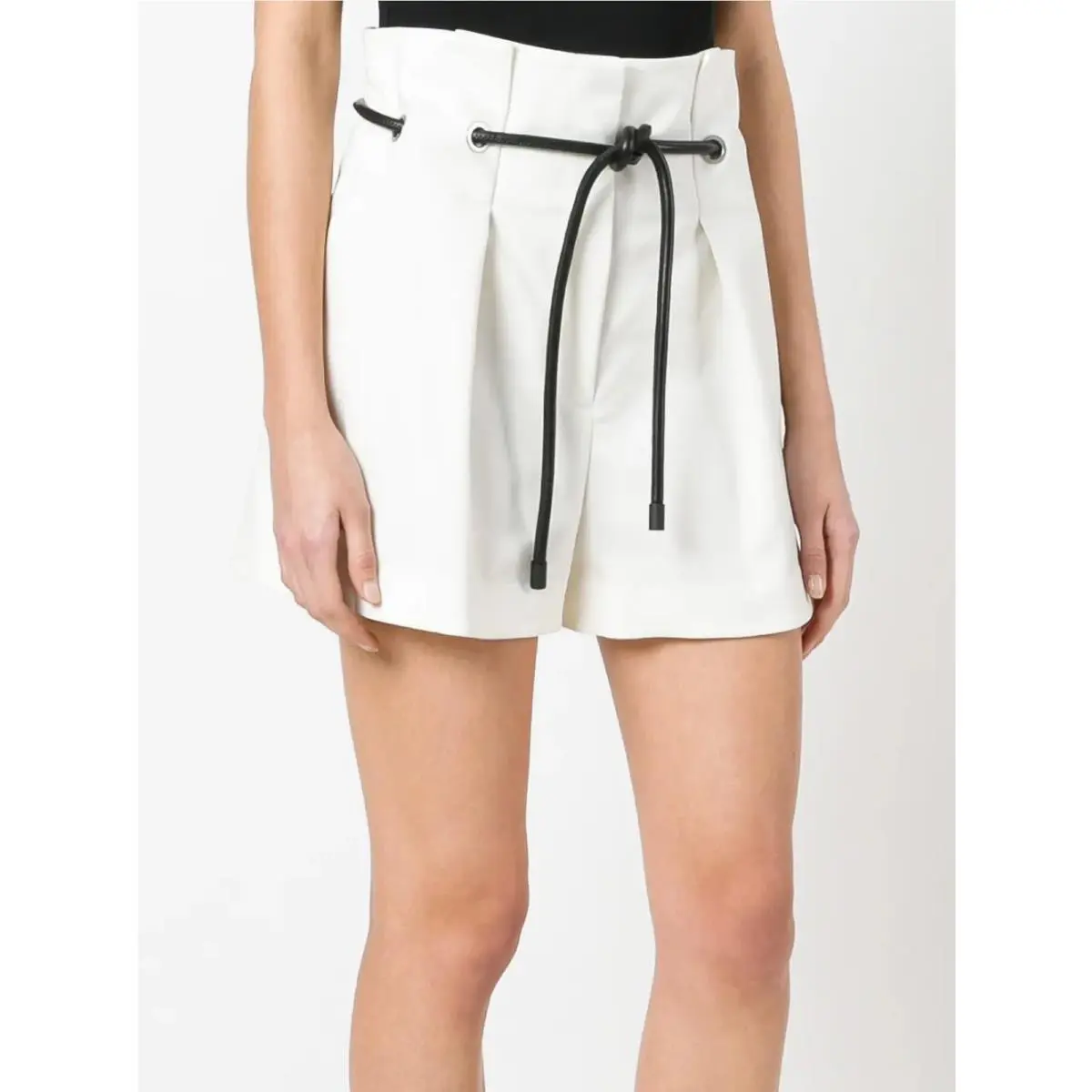 3.1 Phillip Lim Origami Pleated Shorts White Size-8