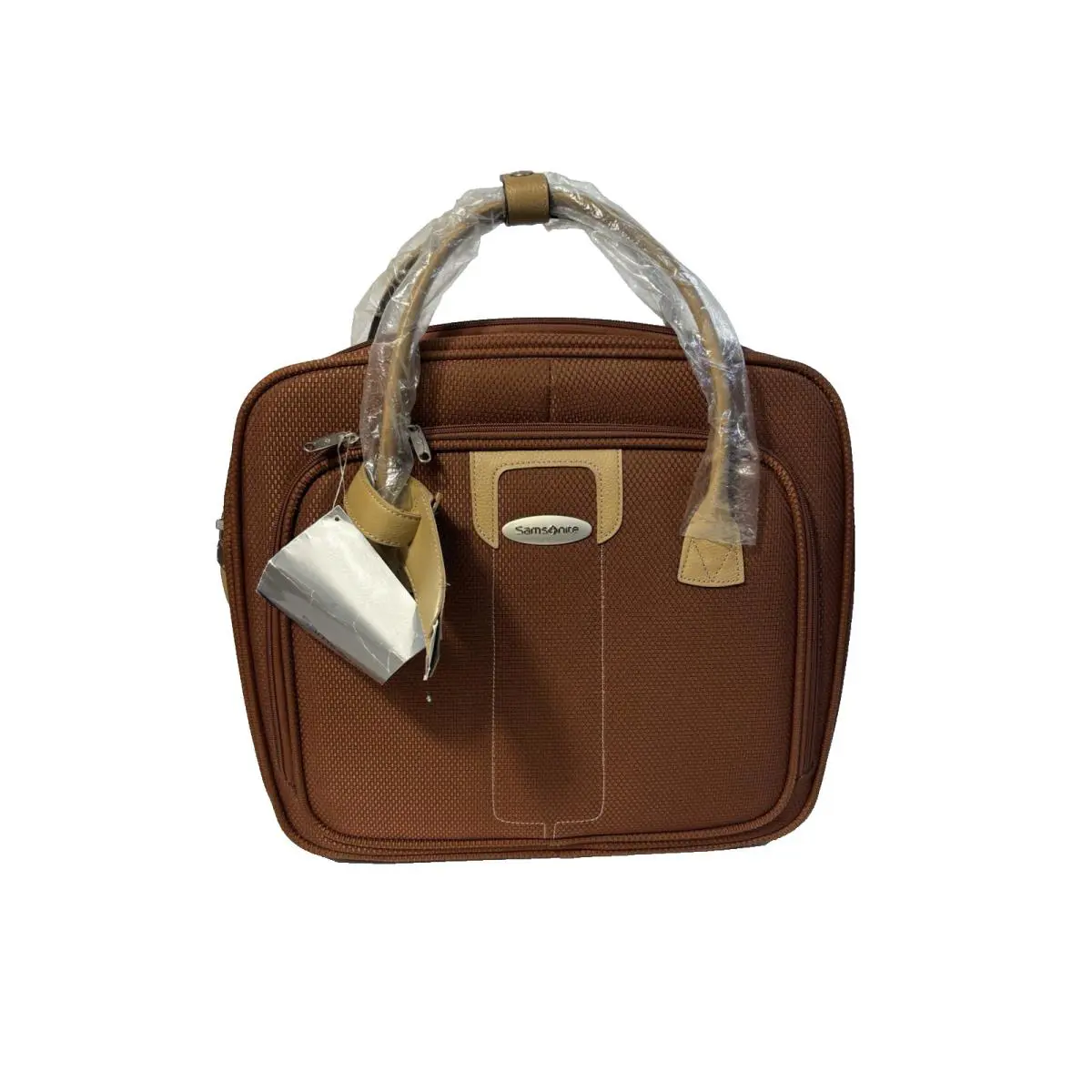 Samsonite Ambiance Softside Commuter Tote Apricot Shoulder Strap 16.5 x14.5 x4.5