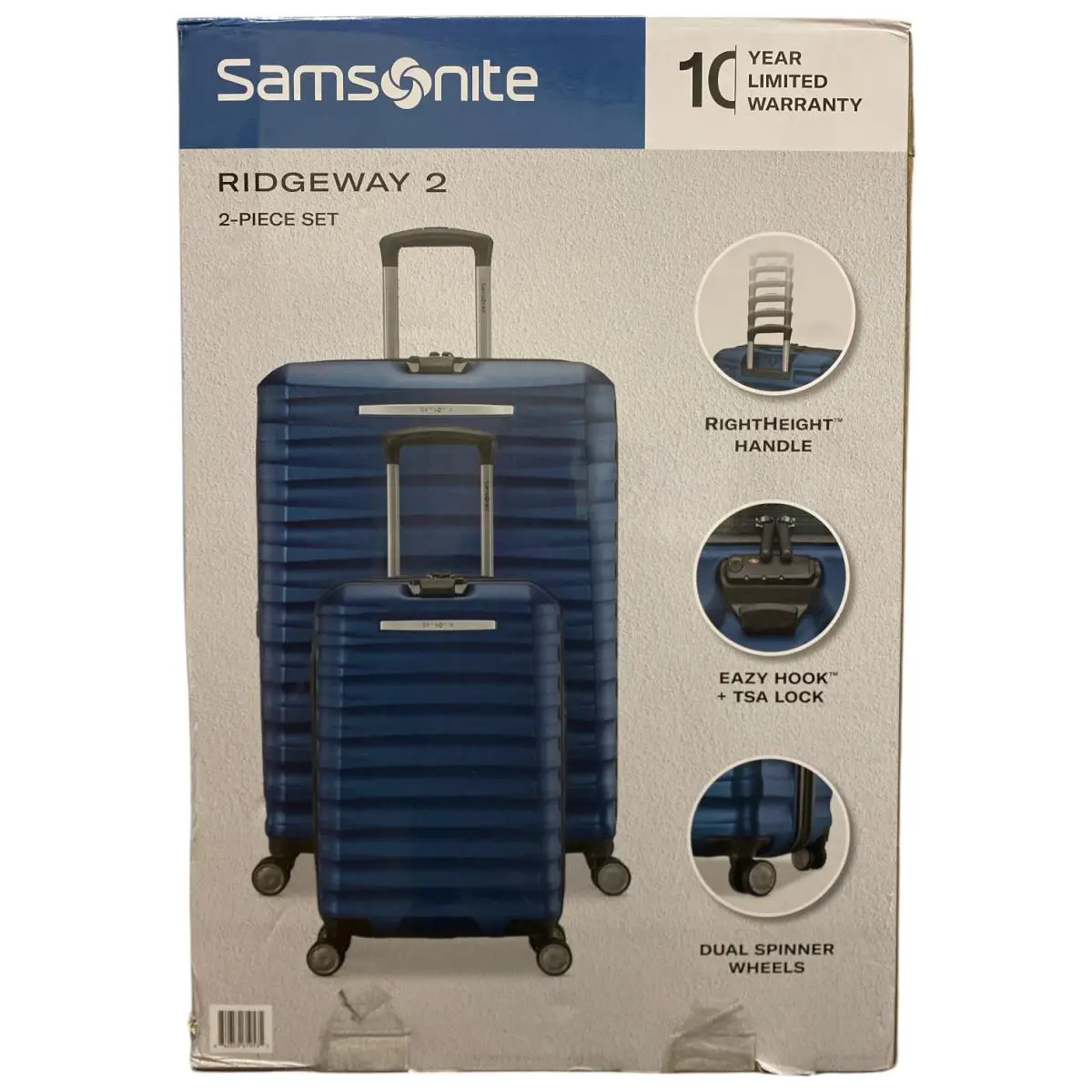 Samsonite Ridgeway 2 Hardside Spinner Luggage Set 2pc Navy