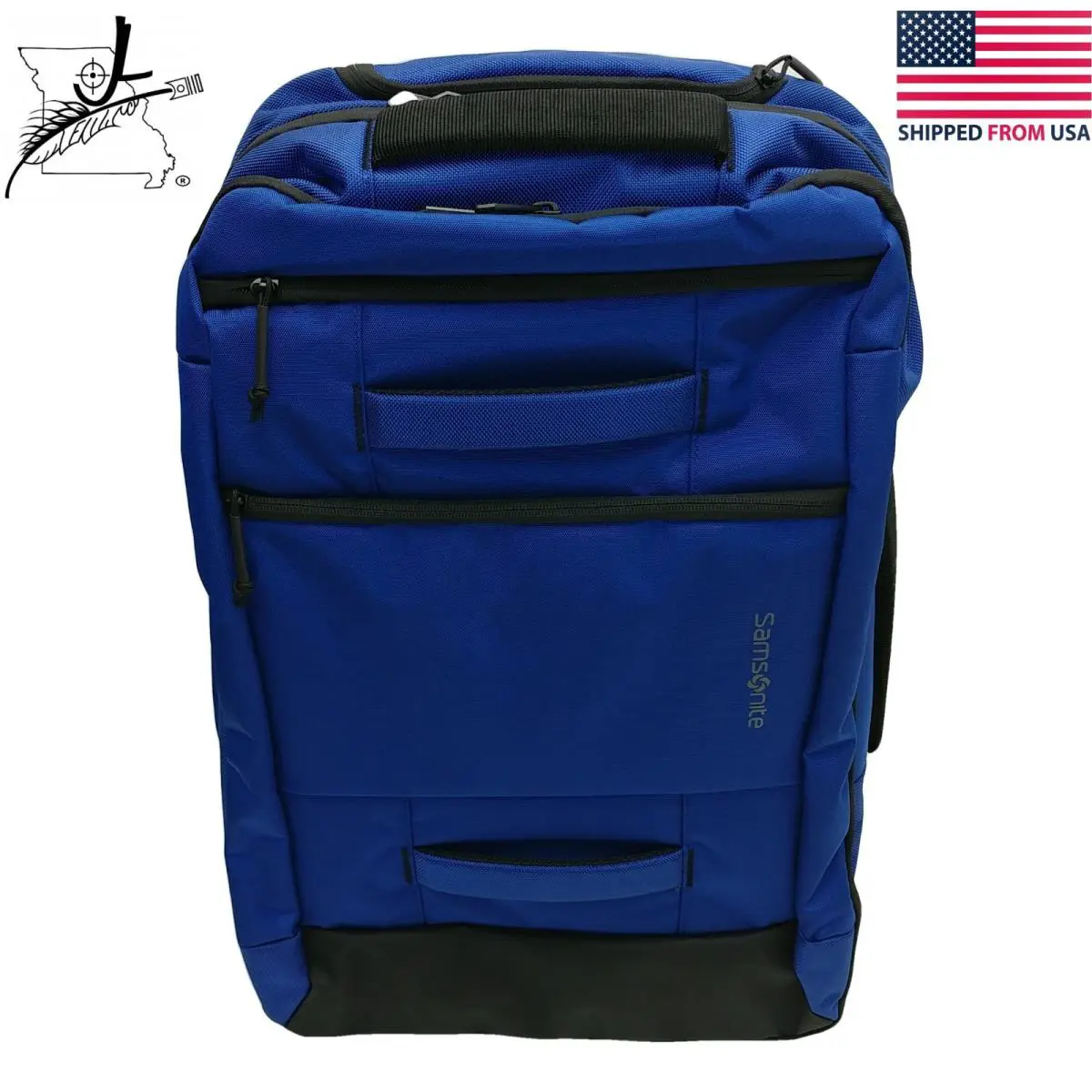 Samsonite Detour Convertible Wheeled Laptop Backpack Bag Telescoping Handle Blue