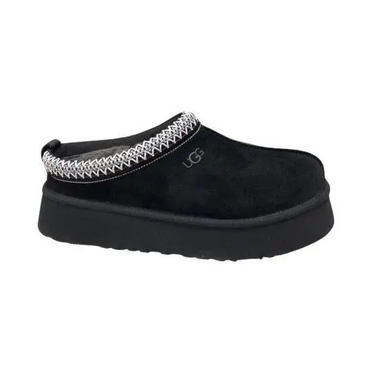 Ugg Tazz Black Platform Womens Shoes 1122553 Slippers Suede Size 10 - Black