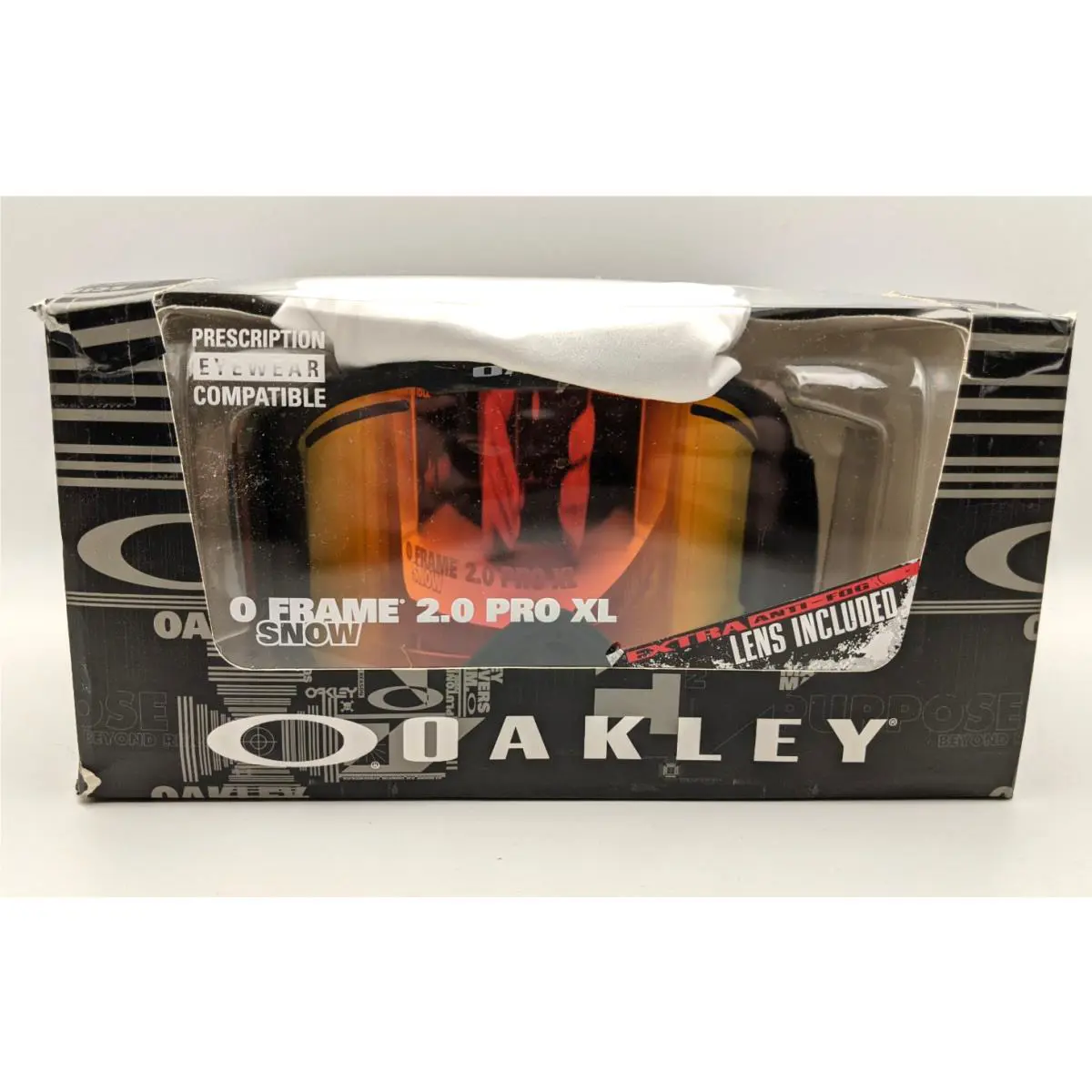 O-frame 2.0 Pro XL Snow Goggles Matte Black Fire Iridium Persimmon S3/S1 by Oakley