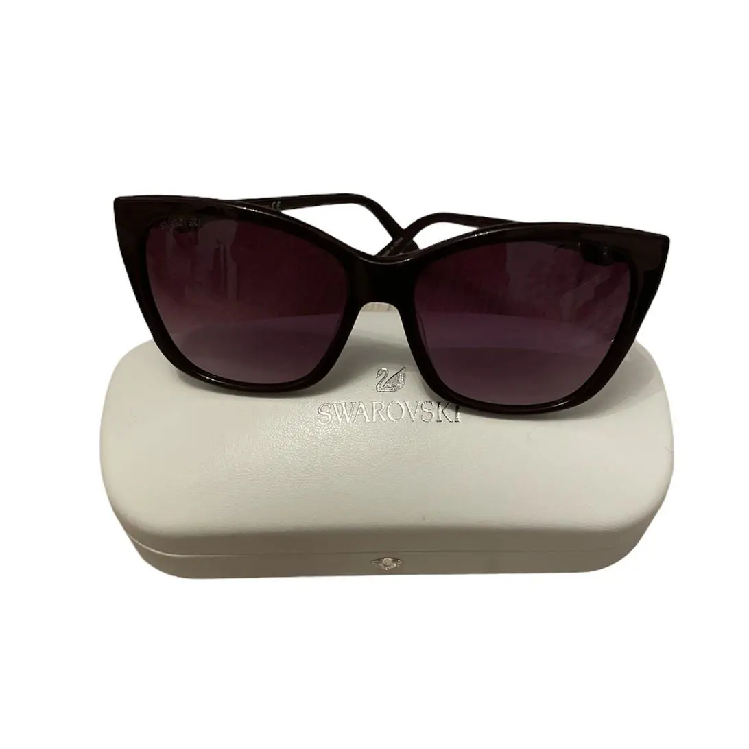 Swarovski 58mm Shinny Violet Gradient Sunglasses