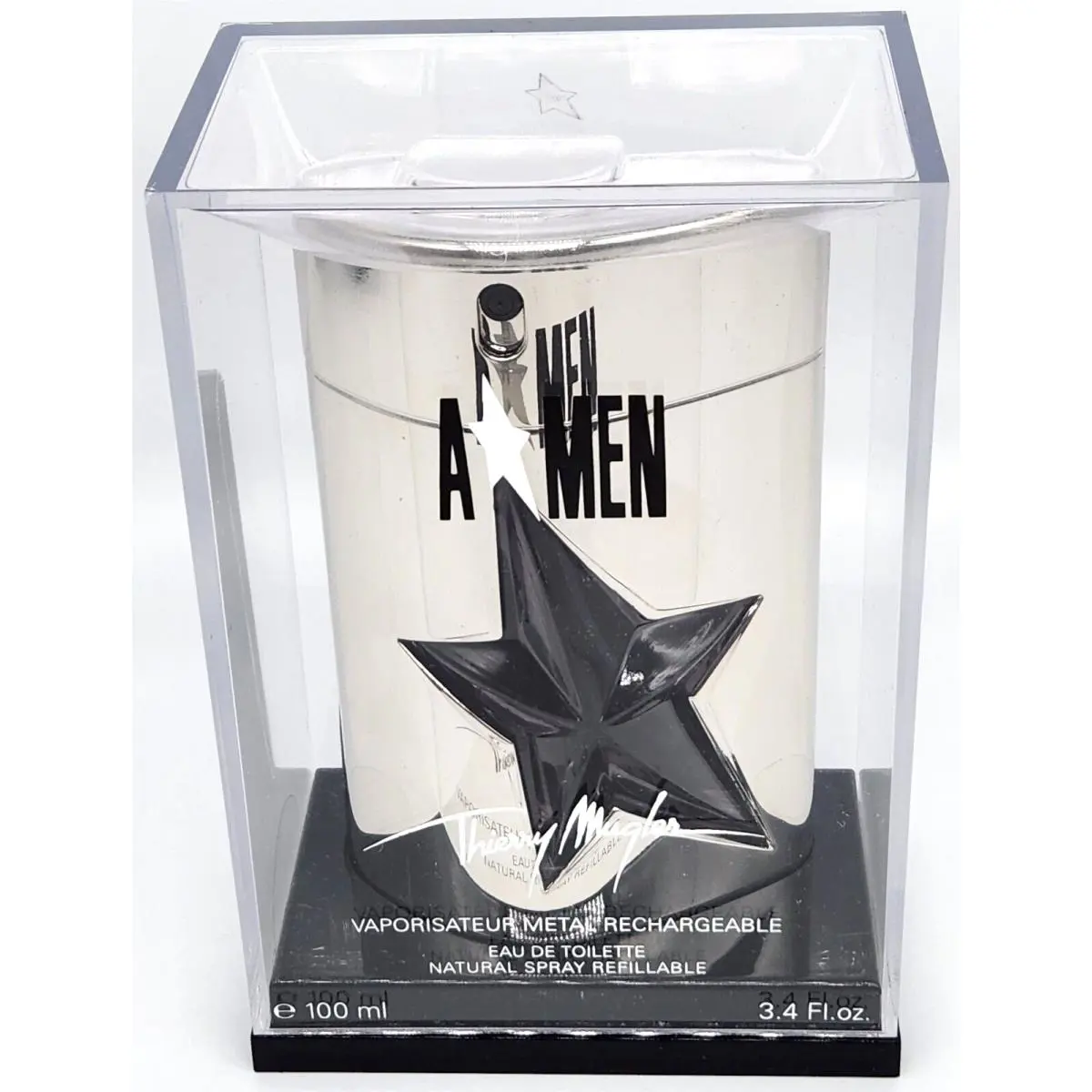 A Men By Thierry  Eau de Toilette Spray Rechargeable Metal Case 3.4 fl oz by Mugler