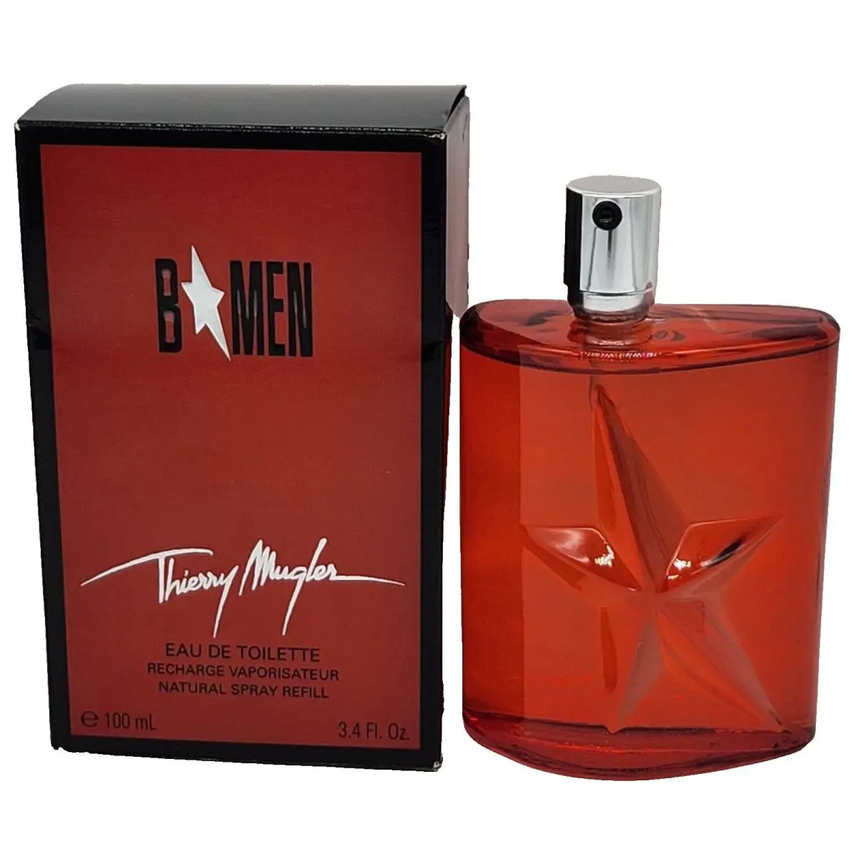 B Men By Thierry  Eau de Toilette Spray Recharge Refill 3.4 fl oz by Mugler