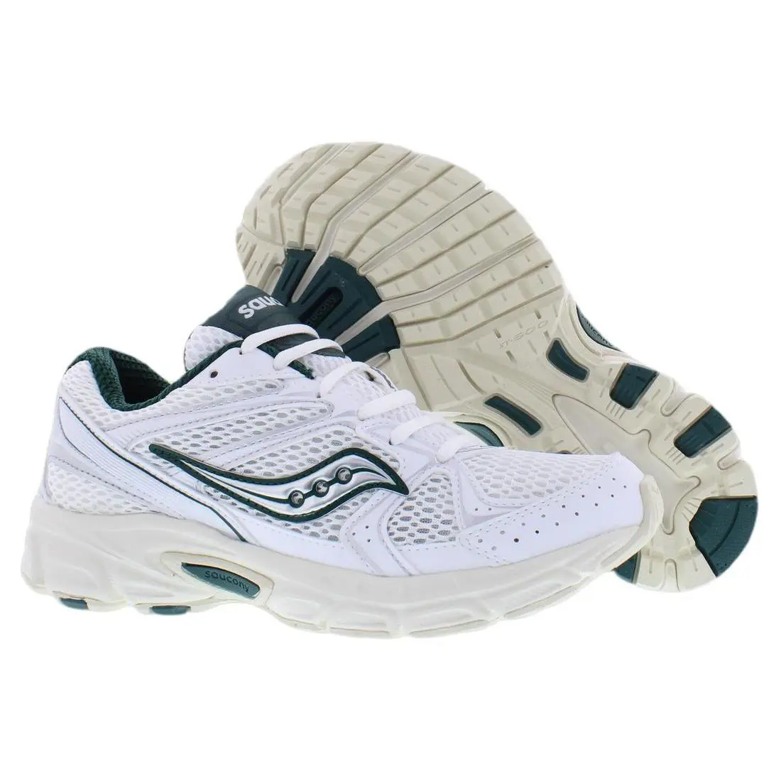 Saucony Ride Millennium Womens Shoes - White/Pine, Main: White